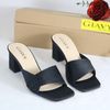 DÉP GUỐC NỮ GIAVY - GÓT CAO 6P QUAI NGANG GIA VY GS80
