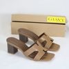 DÉP GUỐC NỮ GIAVY - GÓT CAO 6P QUAI NGANG CHỮ H