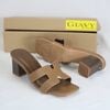 DÉP GUỐC NỮ GIAVY - GÓT CAO 6P QUAI NGANG CHỮ H