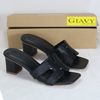DÉP GUỐC NỮ GIAVY - GÓT CAO 6P QUAI NGANG CHỮ H