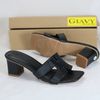 DÉP GUỐC NỮ GIAVY - GÓT CAO 6P QUAI NGANG CHỮ H