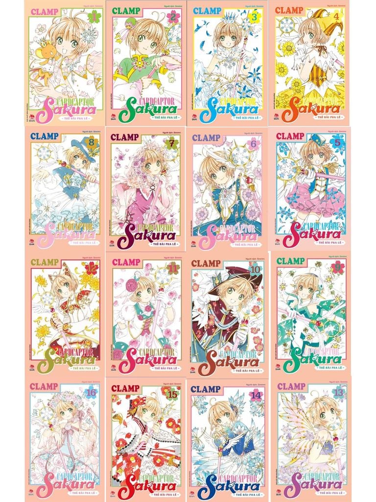 Card Captor Sakura - Thẻ Bài Pha Lê - Combo Tập 1 - 16 (Trọn Bộ)