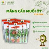  [Combo 5 túi] Mãng cầu muối ớt 123 FARM 270g - vị cay chua ngọt, mềm dẻo, ăn vặt healthy 