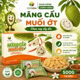  Mãng cầu muối ớt chua cay sấy dẻo 123 FARM - tự nhiên, chua chua, ngọt ngọt, cay cay - Hộp 500g 