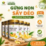  Combo 6 Hũ Gừng Non Sấy Dẻo Mềm – Cay Nhẹ, Chuẩn Vị Gừng Tươi – 123 FARM – 750G 