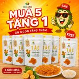  Mua 5 Tặng 1 - Tắc Chưng Đường Phèn Sấy Dẻo – Tốt Cho Cổ Họng – 123 FARM – 6 gói 85g + Quà Tặng 