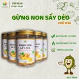  Combo 6 Hũ Gừng Non Sấy Dẻo Mềm – Cay Nhẹ, Chuẩn Vị Gừng Tươi – 123 FARM – 750G 