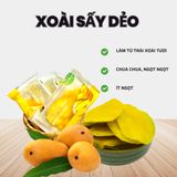  Combo mix 4 loại trái cây sấy dẻo 123 FARM – Xoài, mãng cầu, tắc, gừng non – Gói 500g kèm quà tặng 