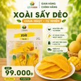  Xoài sấy dẻo chua ngọt không xơ, tự nhiên 123 FARM - ăn vặt healthy - Gói 270g/500g 
