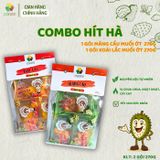  Combo Hít Hà 123FARM - xoài lắc muối ớt & mãng cầu muối ớt - 2 gói 270g 