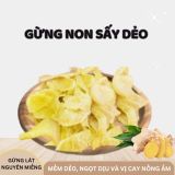  Gừng non sấy dẻo mềm 123 FARM – cay nhẹ, chuẩn vị gừng tươi –– Gói 500g 