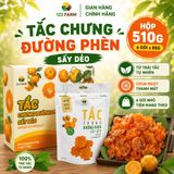  [Combo 6 gói] Tắc chưng đường phèn sấy dẻo 123 FARM – tốt cho cổ họng – Hộp 510g 