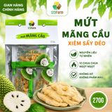  Mứt mãng cầu xiêm sấy dẻo 123 FARM – không xơ, không phẩm màu – Gói 270g/ Gói 500g 