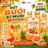  [Mua 4 Tặng 1] Bưởi Xí Muội Cô Đặc 123 FARM – Pha Nước, Làm Thạch, Trà Trái Cây – Hũ 500g 