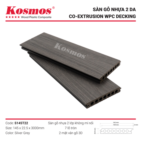 Sàn gỗ nhựa 2 lớp Co-Extrusion Kosmos S145T22