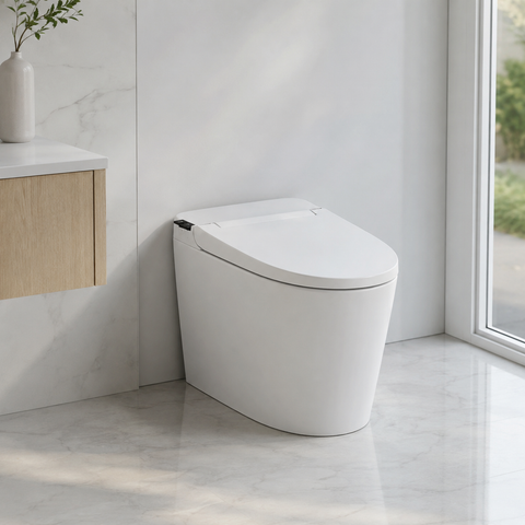Bồn Cầu Bán Thông Minh HUGE H-BS25-H1 Không Cần Nguồn Điện