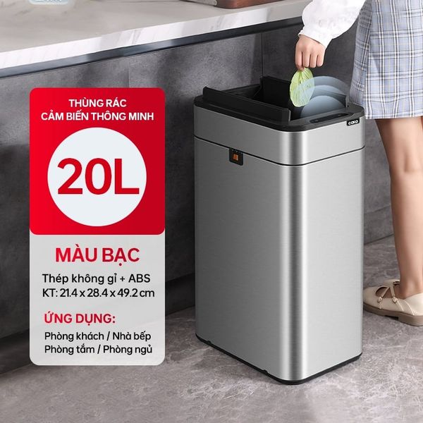 Thùng rác thông minh CCKO CK8807 – CK8808 cảm ứng tự động