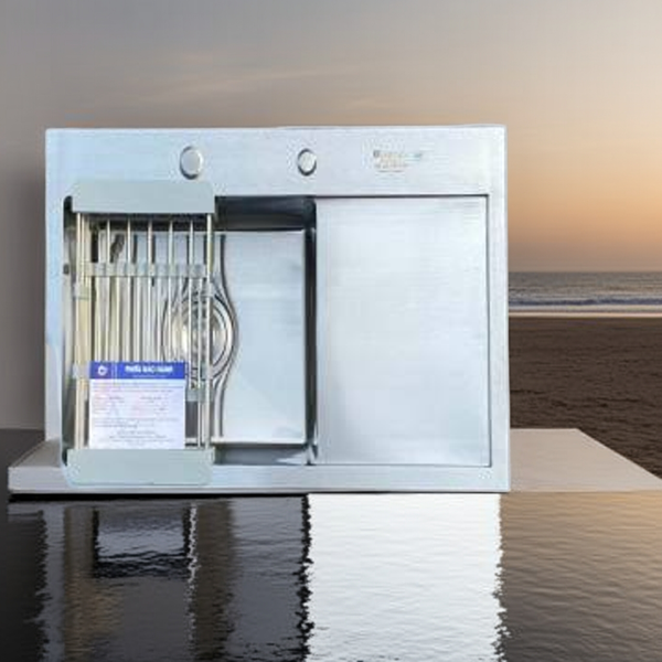 Chậu rửa bát đúc 1 hố hàn quốc H7040B