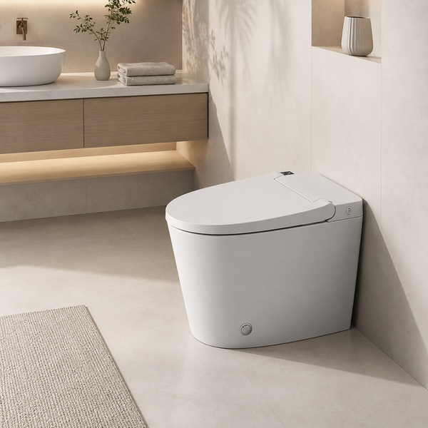 Bồn Cầu Bán Thông Minh HUGE H-BS25-H1 Không Cần Nguồn Điện