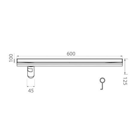 Ga Thoát Sàn Dài thoát lệch EcoBath EC1081B Inox 304 Inox Chải