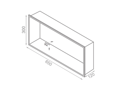 Hộc Âm Tường Ngang EcoBath EC9002PB Đen Inox 304