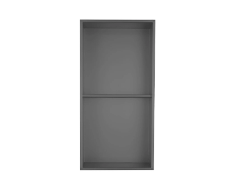 Hộc Âm Tường Phòng Tắm 2 Ngăn EcoBath EC9003BU Inox 304 Ghi Xám 700x280mm