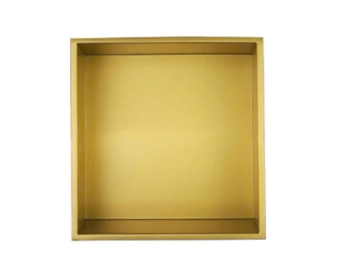 Hộc Âm Tường Vuông EcoBath EC9001BG Vàng Chải Inox 304