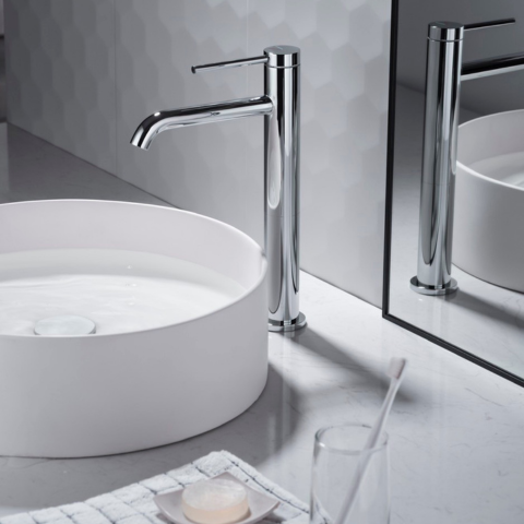 Vòi Lavabo Cao Cấp Krasic KH1313 Nóng Lạnh Màu Crom