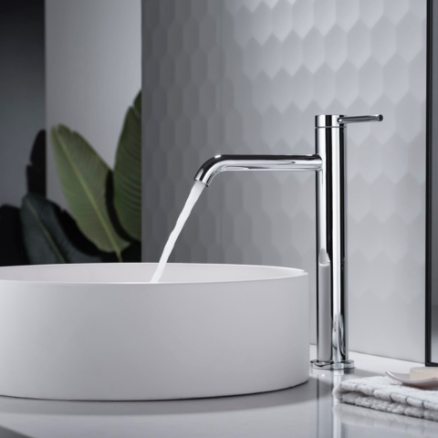 Vòi Lavabo Cao Cấp Krasic KH1313 Nóng Lạnh Màu Crom