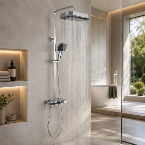Sen Cây tắm đứng Krasic K06724 chất liệu đồng đồng châu âu