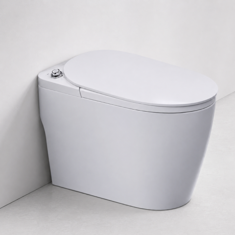 Bồn Cầu 1 Khối KB R591- PEW Không Điện Không Pin