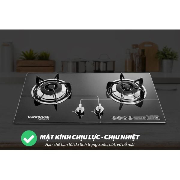 Bếp gas âm 2 vùng nấu Sunhouse Mama MMB6632 - Hàng chính hãng