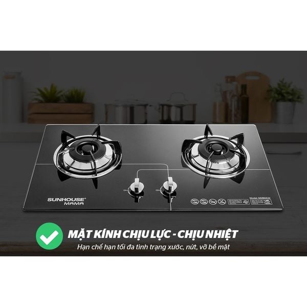 Bếp gas âm 2 vùng nấu Sunhouse Mama MMB6632 - Hàng chính hãng