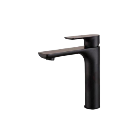 Vòi Lavabo Đen Ngắn Krasic KS7085 Nóng Lạnh Mạ Đen Tĩnh Điện