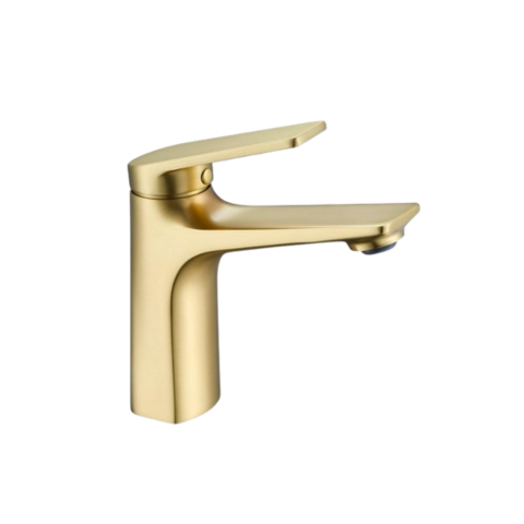 Vòi Lavabo Nóng Lạnh Màu Vàng Krasic KS902 18cm