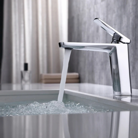 Vòi Lavabo Nóng Lạnh Ngắn Krasic KS7066
