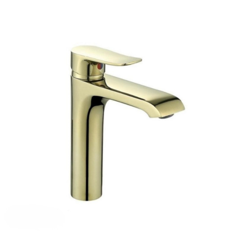 Vòi Lavabo Rửa Mặt Vàng Ngắn Krasic KS7084G Nóng Lạnh Cao Cấp