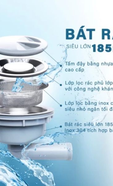 Chậu rửa bát cao cấp Nobinox Rosa NN975D 1 hố – Tặng vòi Loft NX533, inox chống gỉ