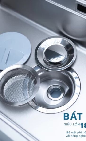 Chậu rửa bát Nobinox Rosa NN995D 1 hố inox – Tặng vòi 3 đường nước NX57, chống gỉ bền bỉ