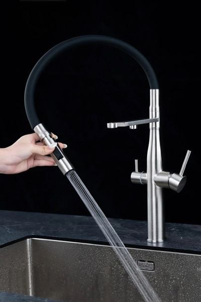 Chậu rửa bát Nobinox Rosa NN995D 1 hố inox – Tặng vòi 3 đường nước NX57, chống gỉ bền bỉ