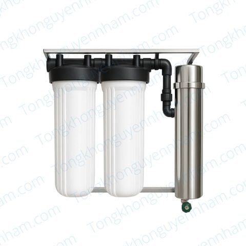 Lọc tổng chung cư UF 3000L – Hệ 2 cốc béo, Khung treo