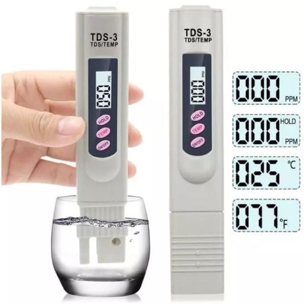Bút Thử Nước Sạch TDS Kiểm Tra Độ Tinh Khiết Của Nước Nhanh, Độ Chính Xác Cao, Hiển Thị Rõ Nét