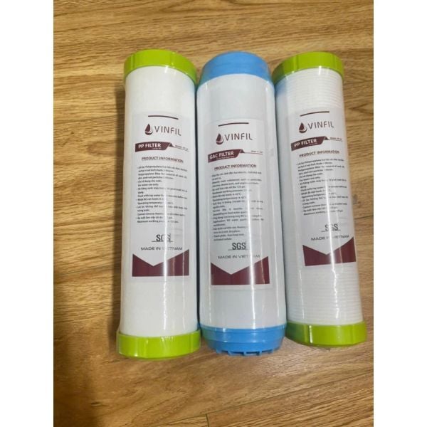 BỘ 3 LÕI LỌC THÔ 123 VINFIL 10 INCH DÙNG CHO MÁY LỌC NƯỚC RO