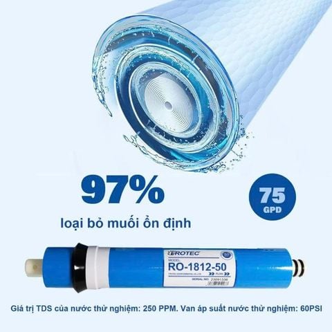 Màng RO Frotec 1812-75 Chính Hãng | Lọc Nước Gia Đình Hiệu Quả