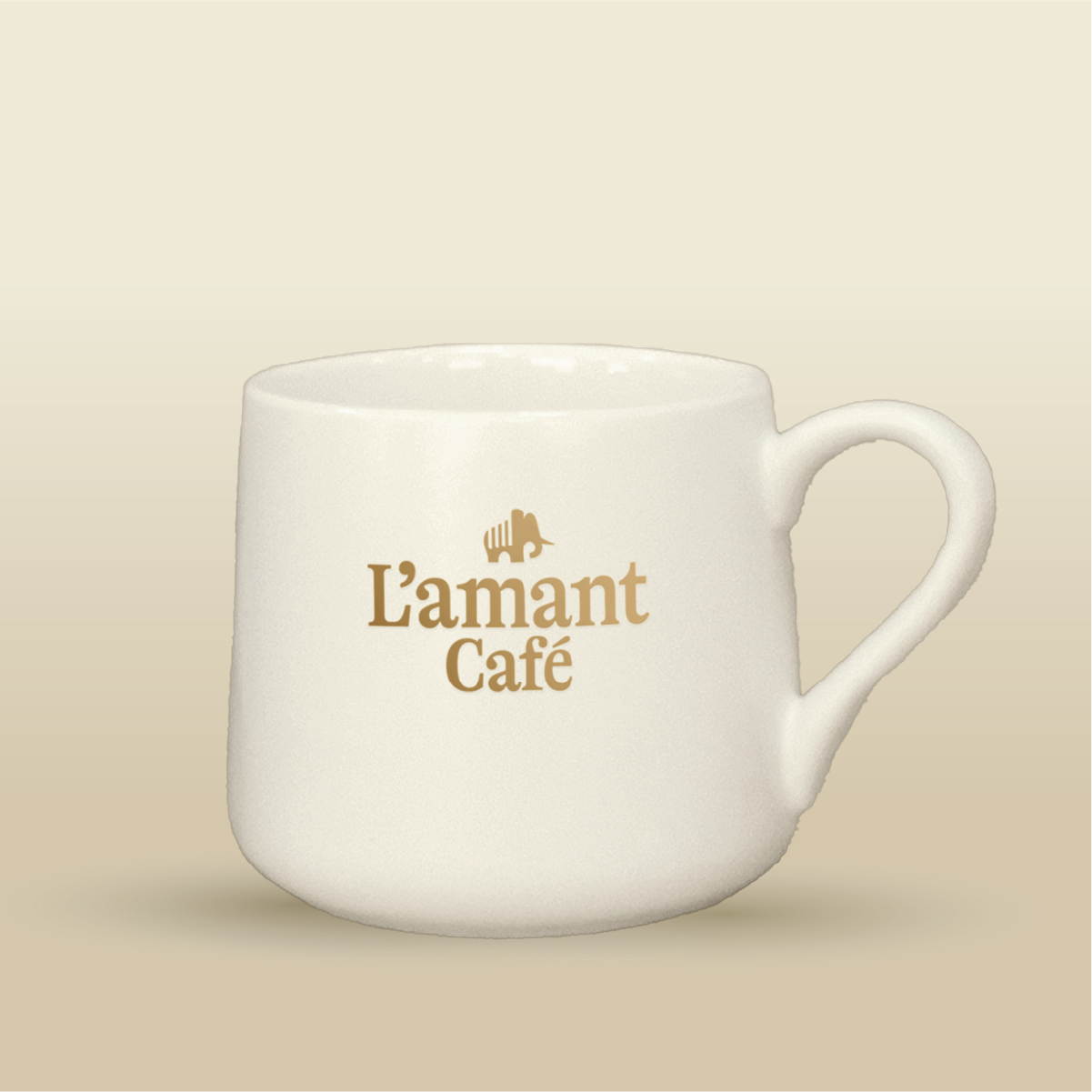  Ly Creamic mugs Beige 340ml Latte 