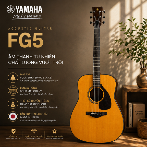 Đàn Guitar Acoustic Yamaha FG5/FGX5 Chính Hãng