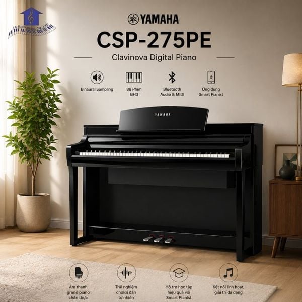 Đàn Piano Điện Yamaha Clavinova CSP-275 Chính Hãng | GrandTouch-S | Smart Pianist