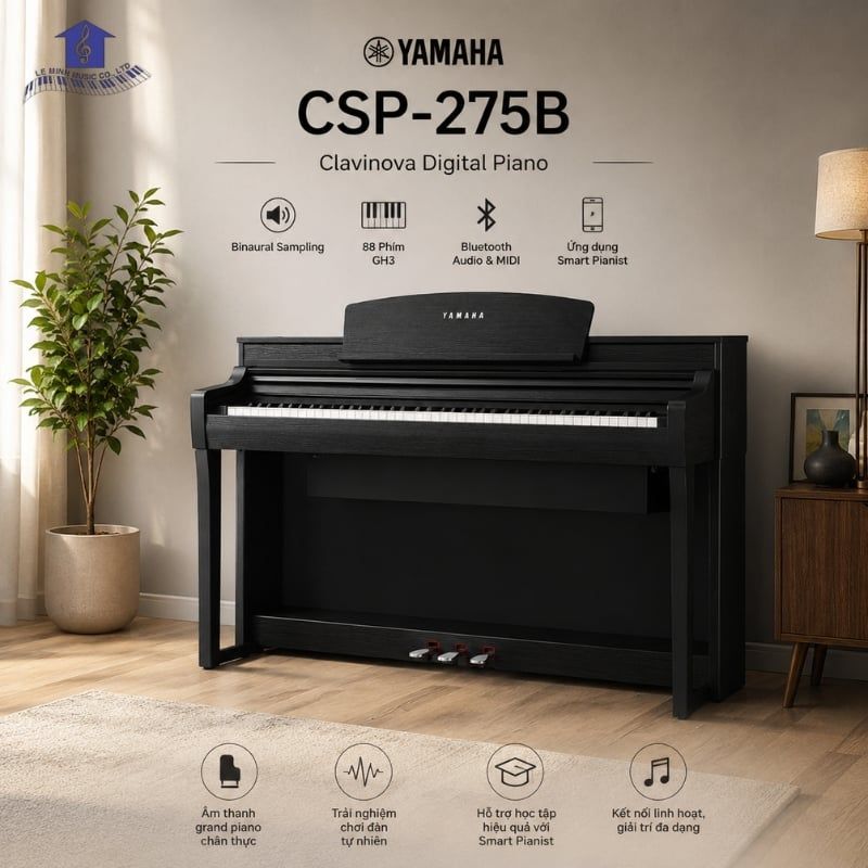 Đàn Piano Điện Yamaha Clavinova CSP-275 Chính Hãng | GrandTouch-S | Smart Pianist