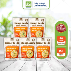 combo 5 goi com hat an lien gao lut dau ga ngu coc 150g
