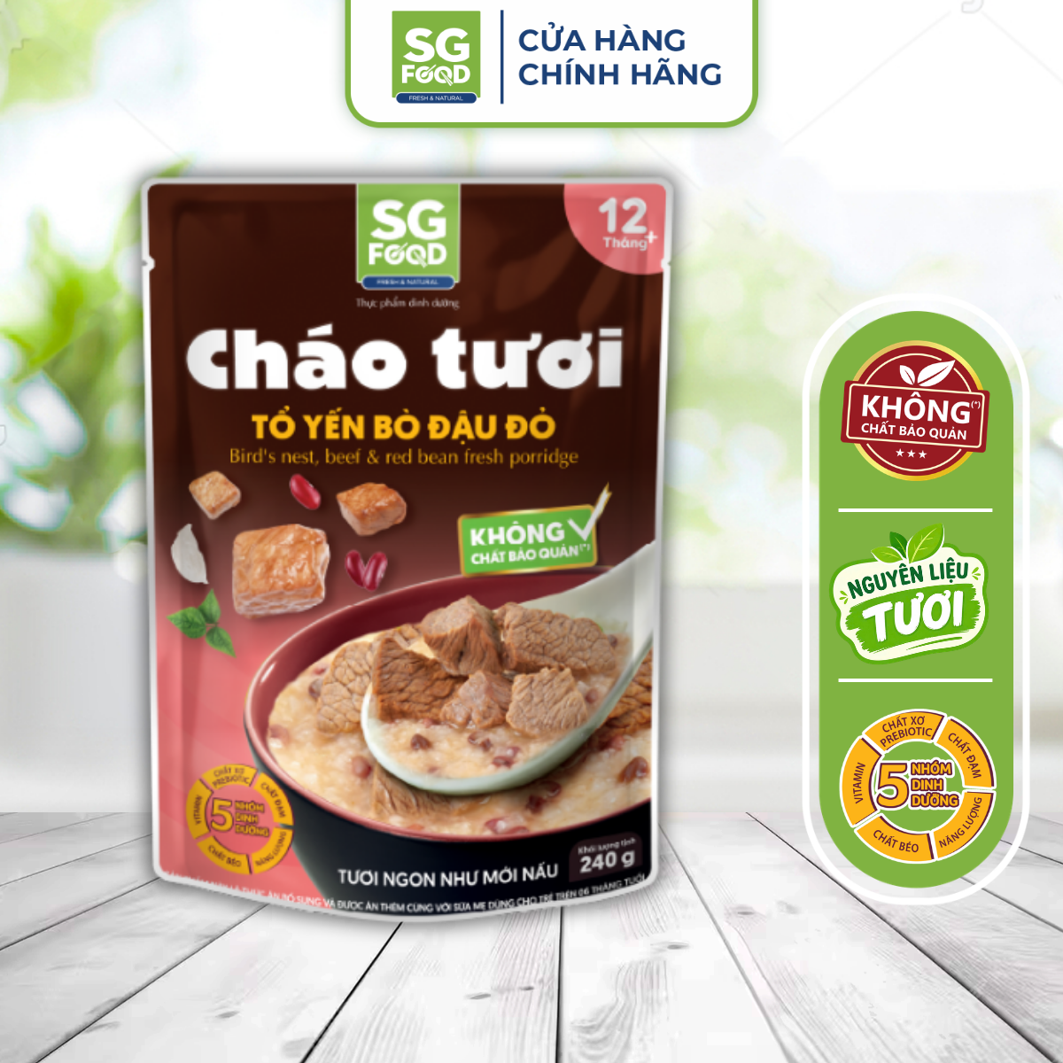 chao tuoi sgf to yen bo dau do 240g